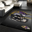 Baltimore Ravens Nfl Area Rugs - Team Logohelmet Room Custom Usa Rugs, Living Room Rugs, Outdoor Rug, Washable Rugs, Rugs For Sale