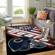 Chicago Bears Nfl Area Rugs - Team Logo American Flag Style Sports Usa Rugs, Living Room Rugs, Outdoor Rug, Washable Rugs, Rugs For Sale