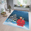Peanuts Charlie Brown And Snoopy Area Rugs - Merry Christmas Usa Rugs, Living Room Rugs, Outdoor Rug, Washable Rugs, Rugs For Sale