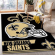 New Orleans Saints Nfl Area Rugs - Team Logohelmet Nice Gift Home Decor Rectangle Usa Rugs, Living Room Rugs, Outdoor Rug, Washable Rugs, Rugs For Sale
