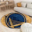 Golden State Warriors Geometricrug Round, Rugs - American Basketball Club Nba Rug Round Living Room, Carpet, Rug