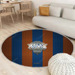 New York Knicksrug Round, Rugs - American Basketball Club Metal Blue Orange Metal Mesh Rug Round Living Room, Carpet, Rug
