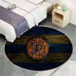 Indiana Pacersrug Round, Rugs - Fire Nba Blue And Yellow Lines Rug Round Living Room, Carpet, Rug
