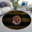 Pittsburgh Sersrug Round, Rugs - Fire Nfl Yellow And Black Lines Rug Round Living Room, Carpet, Rug