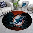 Miami Dolphinsrug Round, Rugs - Nfl American Football Afc Rug Round Living Room, Carpet, Rug