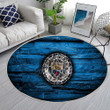 Manchester City Fcrug Round, Rugs - Fiery Logo Rug Round Living Room, Carpet, Rug