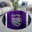 Sacramento Kingsrug Round, Rugs - Grunge Nba Basketball Club Rug Round Living Room, Carpet, Rug