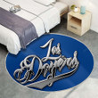 Los Angeles Dodgersrug Round, Rugs - Blue Dodgers Rug Round Living Room, Carpet, Rug