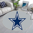 Dallas Cowboys Rug Round, Rugs - Ash Color Sports Rug Round Living Room, Carpet, Rug