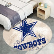 Dallas Cowboys Logorug Round, Rugs - Grunge Art Rug Round Living Room, Carpet, Rug