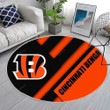 Footballrug Round, Rugs - Cincinnati Bengals1008 Rug Round Living Room, Carpet, Rug