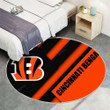 Footballrug Round, Rugs - Cincinnati Bengals1008 Rug Round Living Room, Carpet, Rug