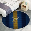 St Louis Bluesrug Round, Rugs - American Hockey Club Metal Blue And Yellow Metal Mesh Rug Round Living Room, Carpet, Rug