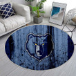 Memphis Grizzliesrug Round, Rugs - Grunge Nba Basketball Club Rug Round Living Room, Carpet, Rug