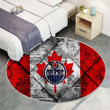 Edmonton Oilers Canadian Hockey Clubrug Round, Rugs - Grunge Grunge American Flag Rug Round Living Room, Carpet, Rug