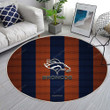 Denver Broncosrug Round, Rugs - American Football Club Metal Blue Orange Metal Mesh Rug Round Living Room, Carpet, Rug