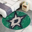 Dallas Stars American Hockey Clubrug Round, Rugs - Geometric Rug Round Living Room, Carpet, Rug