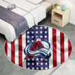 Colorado Avalancherug Round, Rugs - Silk American Flag Rug Round Living Room, Carpet, Rug