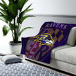 Baltimore Ravens Cozy Blanket - Nfl Baltimore Football Soft Blanket, Warm Blanket
