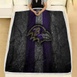 Baltimore Ravens Black Stone Fleece Blanket - Nfl American Football  Soft Blanket, Warm Blanket