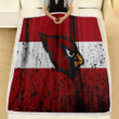 Arizona Cardinals Fleece Blanket - Grunge Nfl American Football Soft Blanket, Warm Blanket