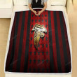Atlanta Falcons Flag Fleece Blanket - Nfl Red Black Metal American Football Team Soft Blanket, Warm Blanket