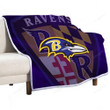 Baltimore Ravens Sherpa Blanket - Nfl Baltimore Football Soft Blanket, Warm Blanket
