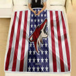 Arizona Coyotes Fleece Blanket - Silk American Flag Soft Blanket, Warm Blanket