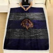 Baltimore Ravens Fleece Blanket - Fire Nfl Blue And White Lines Soft Blanket, Warm Blanket