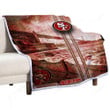 49Ers Sherpa Blanket - Bridge California Football Soft Blanket, Warm Blanket
