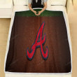 Baseball Fleece Blanket - Atlanta Braves Mlb 1001  Soft Blanket, Warm Blanket