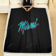 Basketball Fleece Blanket - Miami Heat Crest  Soft Blanket, Warm Blanket