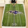 Baltimore Ravens Fleece Blanket - Nfl Mt Bank Stadium Football Stadium Soft Blanket, Warm Blanket