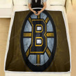 Boston Bruins Fleece Blanket - American Hockey Team Yellow Stone Boston Bruins Soft Blanket, Warm Blanket