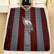 Arizona Cardinals Fleece Blanket - American Football Club Metal Red And White Metal Mesh  Soft Blanket, Warm Blanket