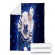 Auston Matthews Cozy Blanket - White Uniform Toronto Maple Leafs Hockey Players Soft Blanket, Warm Blanket
