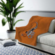 American Football Cleveland Browns Brown Helmet  Cozy Blanket - Brown Cleveland Browns  Soft Blanket, Warm Blanket