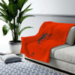 Baltimore Orioles Cozy Blanket - Orange American Baseball Team Baltimore Orioles  Soft Blanket, Warm Blanket