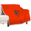 Baltimore Orioles Sherpa Blanket - Orange American Baseball Team Baltimore Orioles  Soft Blanket, Warm Blanket