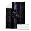 Baltimore Ravens Black Stone Cozy Blanket - Nfl American Football  Soft Blanket, Warm Blanket