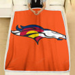 Denver Broncos Fleece Blanket - Colorado Football Mountains Soft Blanket, Warm Blanket