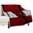 Arizona Cardinals Sherpa Blanket - Grunge Nfl American Football Soft Blanket, Warm Blanket