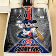 Chicago Cubs S7 Fleece Blanket - Baseball Champs Mickey Mouse Soft Blanket, Warm Blanket