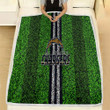 Los Angeles Chargers Fleece Blanket - Grass Football Lawn Soft Blanket, Warm Blanket