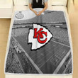 Kansas City Chiefs Fleece Blanket - Arrowhead Stadium American Football Team Kansas City Chiefs Soft Blanket, Warm Blanket