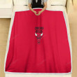 Light Red Basketball Bulls Crest  Fleece Blanket - Nba Chicago Bulls  Soft Blanket, Warm Blanket