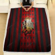 Chicago Blackhawks Flag Fleece Blanket - Nhl Red Black Metal American Hockey Team Soft Blanket, Warm Blanket