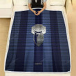 Memphis Grizzlies Fleece Blanket - American Basketball Club Metal Blue Metal Mesh  Soft Blanket, Warm Blanket