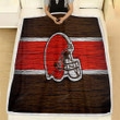 Cleveland Browns Fleece Blanket - Nfl Wooden American Football  Soft Blanket, Warm Blanket