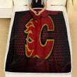 Calgary Flames Fleece Blanket - Nhl Hockey Western Conference Soft Blanket, Warm Blanket